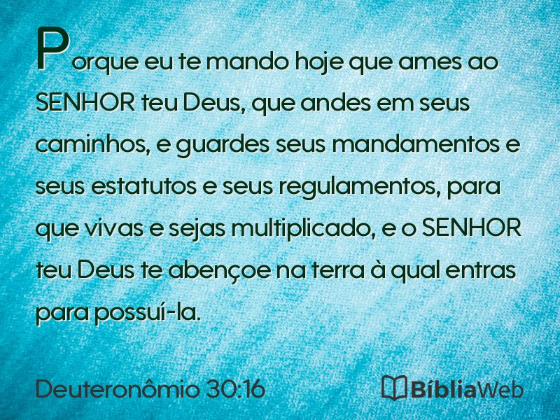 Deuteronômio 30:16 em imagem para compartilhar