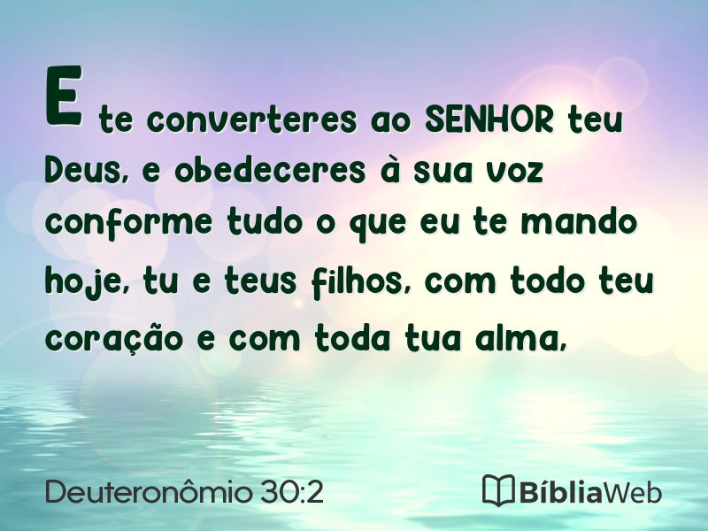 Deuteronômio 30:2 em imagem para compartilhar