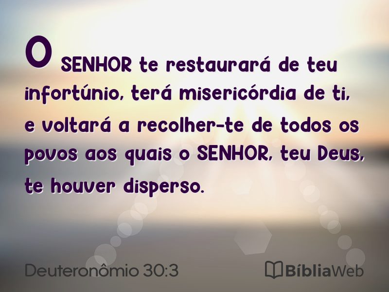 Deuteronômio 30:3 em imagem para compartilhar