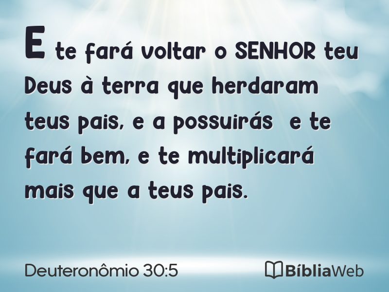 Deuteronômio 30:5 em imagem para compartilhar