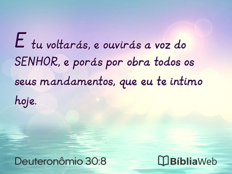 Deuteronômio 30:8 em imagem para compartilhar