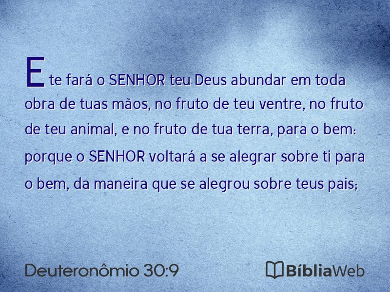 Deuteronômio 30:9 em imagem para compartilhar