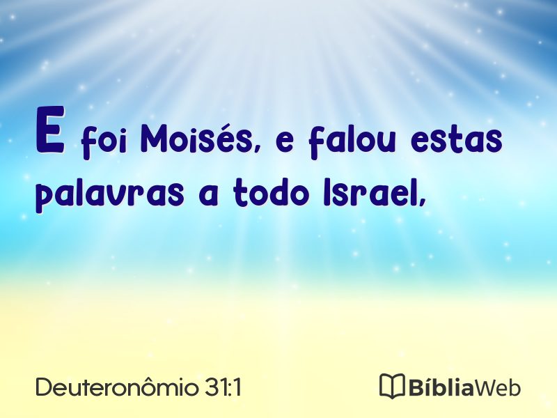 Deuteronômio 31:1 em imagem para compartilhar