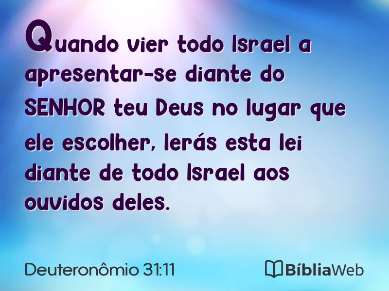 Deuteronômio 31:11 em imagem para compartilhar