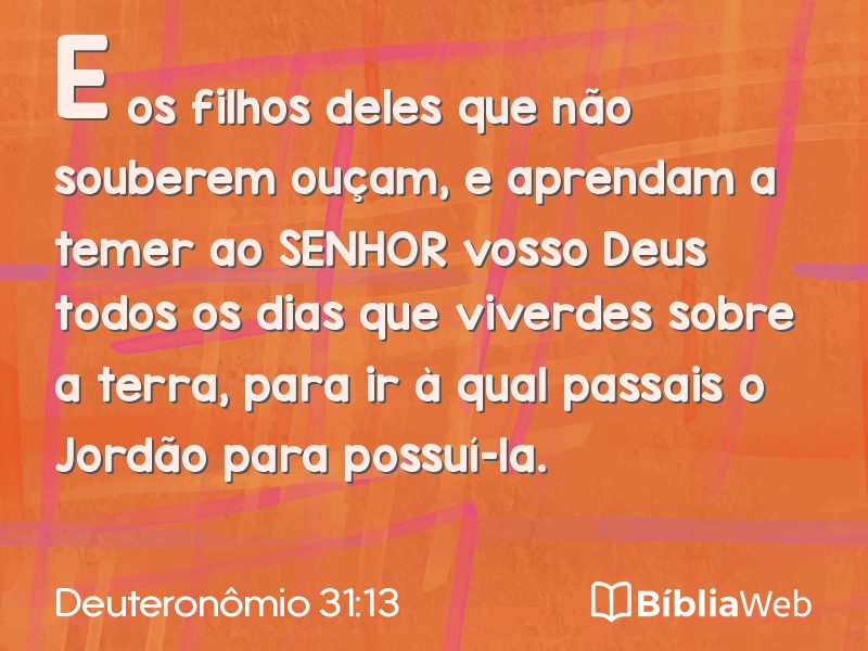 Deuteronômio 31:13 em imagem para compartilhar