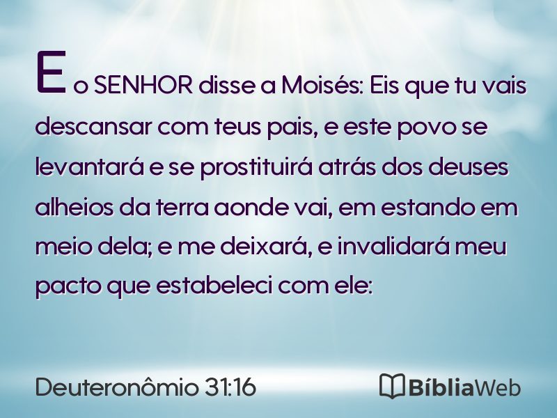 Deuteronômio 31:16 em imagem para compartilhar