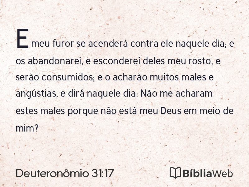 Deuteronômio 31:17 em imagem para compartilhar