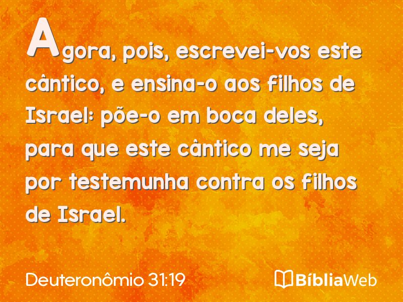 Deuteronômio 31:19 em imagem para compartilhar