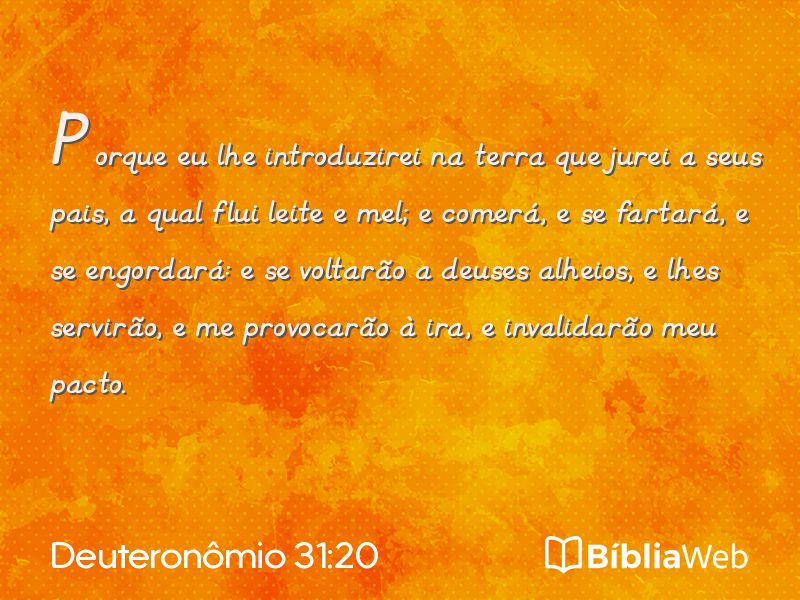 Deuteronômio 31:20 em imagem para compartilhar