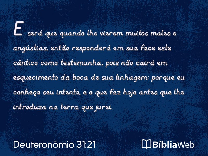 Deuteronômio 31:21 em imagem para compartilhar