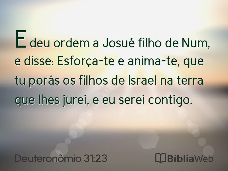 Deuteronômio 31:23 em imagem para compartilhar