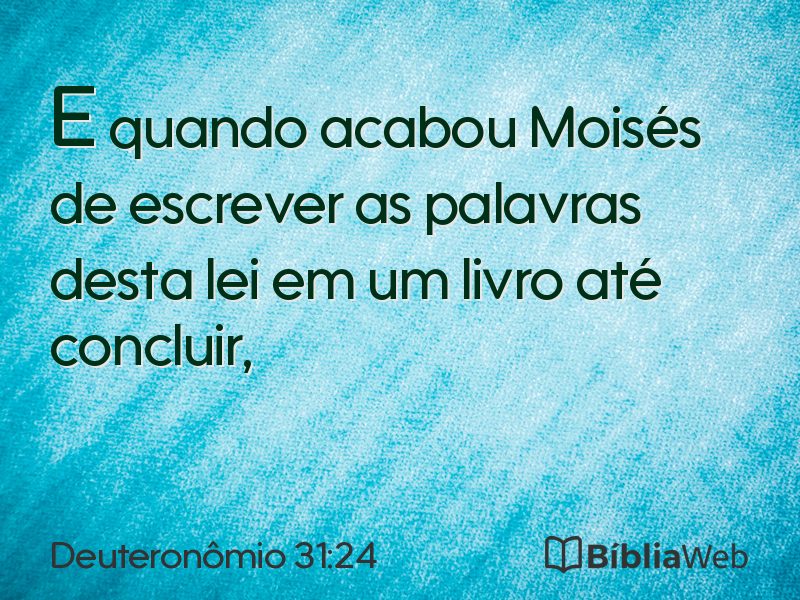 Deuteronômio 31:24 em imagem para compartilhar