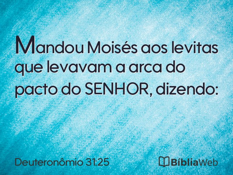 Deuteronômio 31:25 em imagem para compartilhar