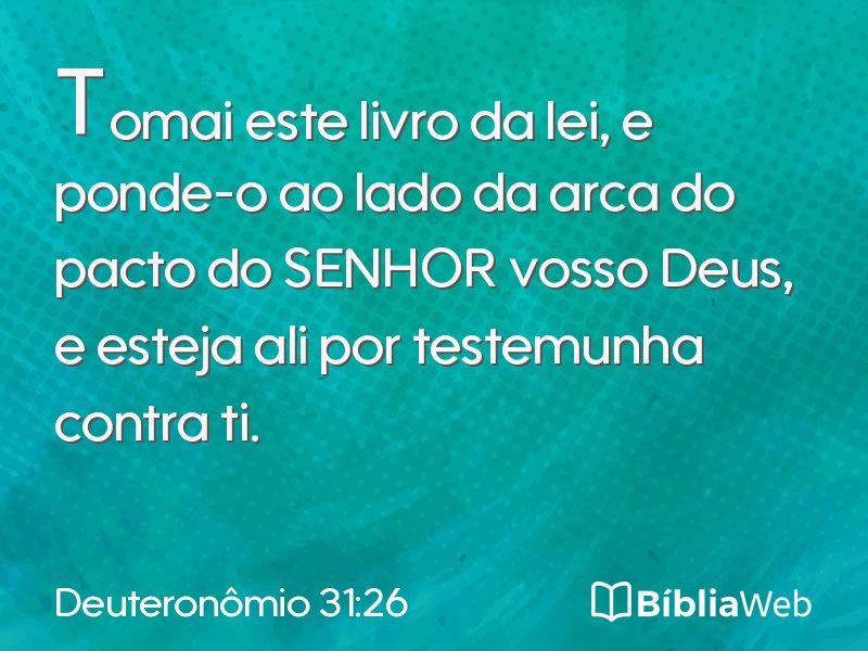Deuteronômio 31:26 em imagem para compartilhar