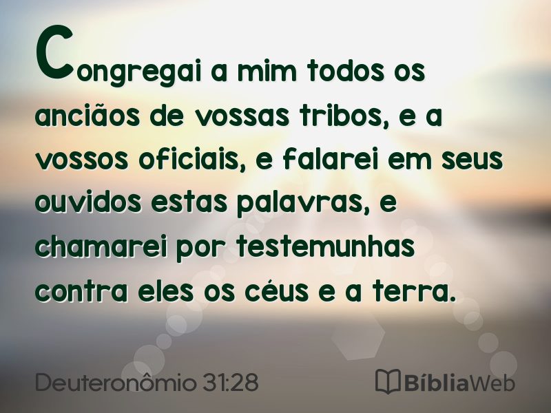 Deuteronômio 31:28 em imagem para compartilhar