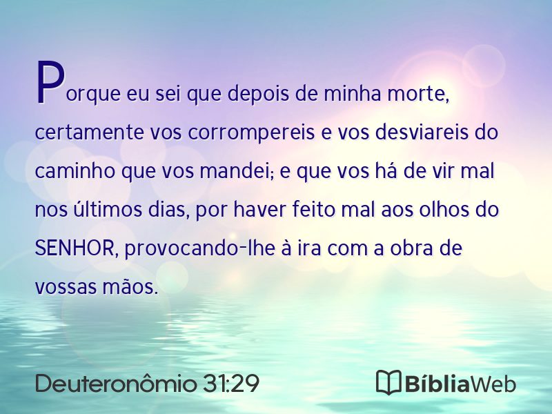 Deuteronômio 31:29 em imagem para compartilhar