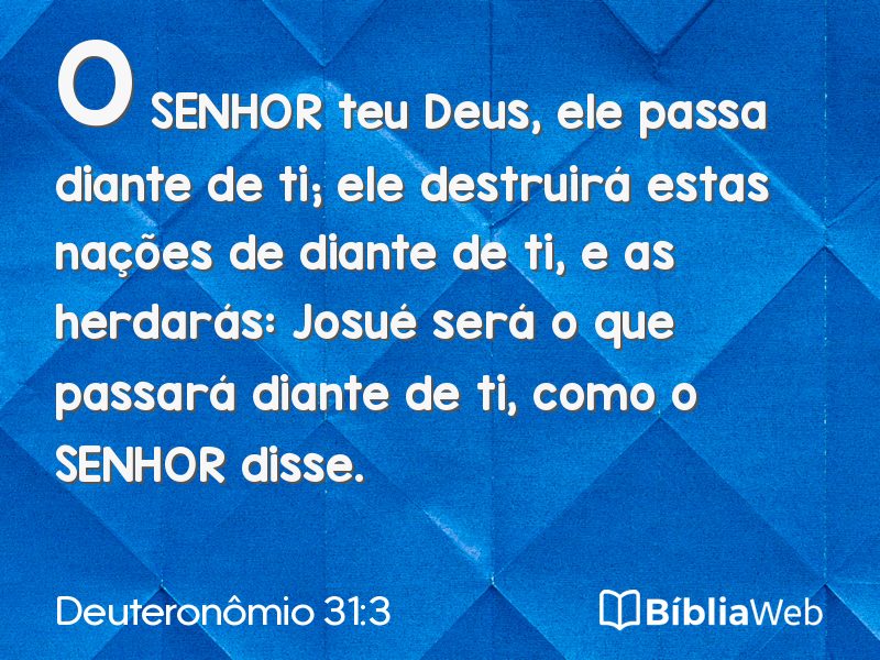 Deuteronômio 31:3 em imagem para compartilhar