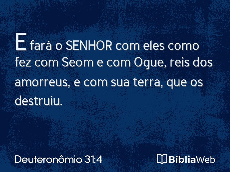Deuteronômio 31:4 em imagem para compartilhar