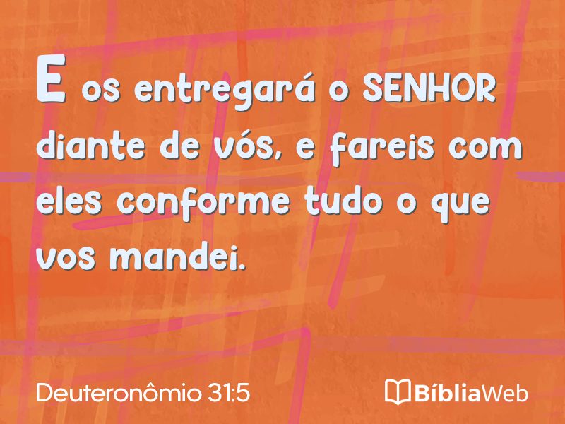Deuteronômio 31:5 em imagem para compartilhar