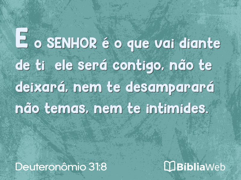 Deuteronômio 31:8 em imagem para compartilhar