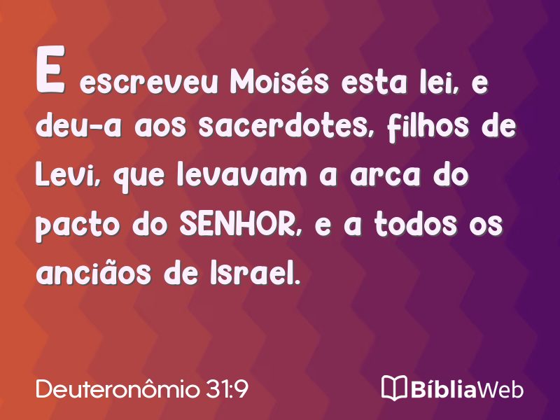 Deuteronômio 31:9 em imagem para compartilhar