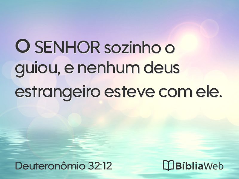 Deuteronômio 32:12 em imagem para compartilhar