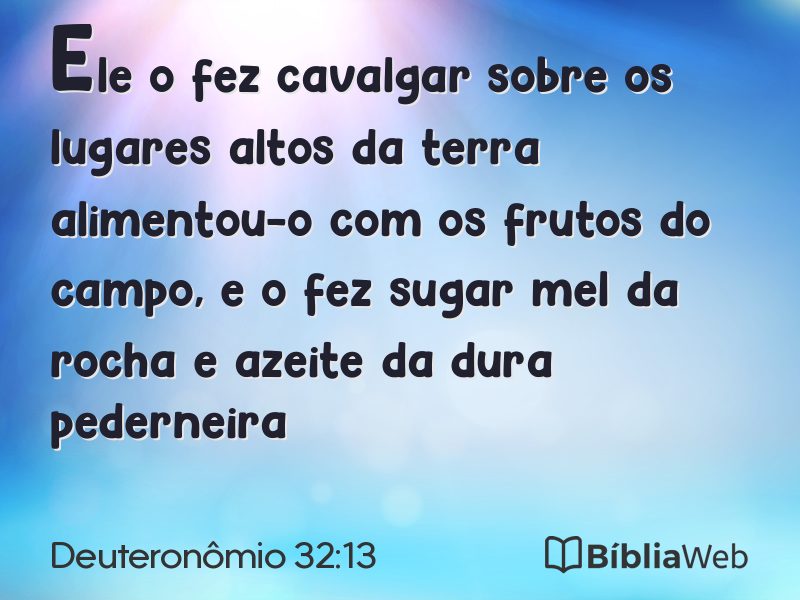 Deuteronômio 32:13 em imagem para compartilhar