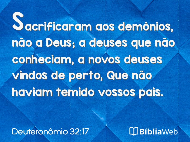 Deuteronômio 32:17 em imagem para compartilhar