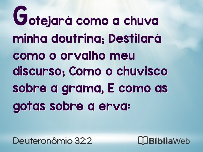 Deuteronômio 32:2 em imagem para compartilhar