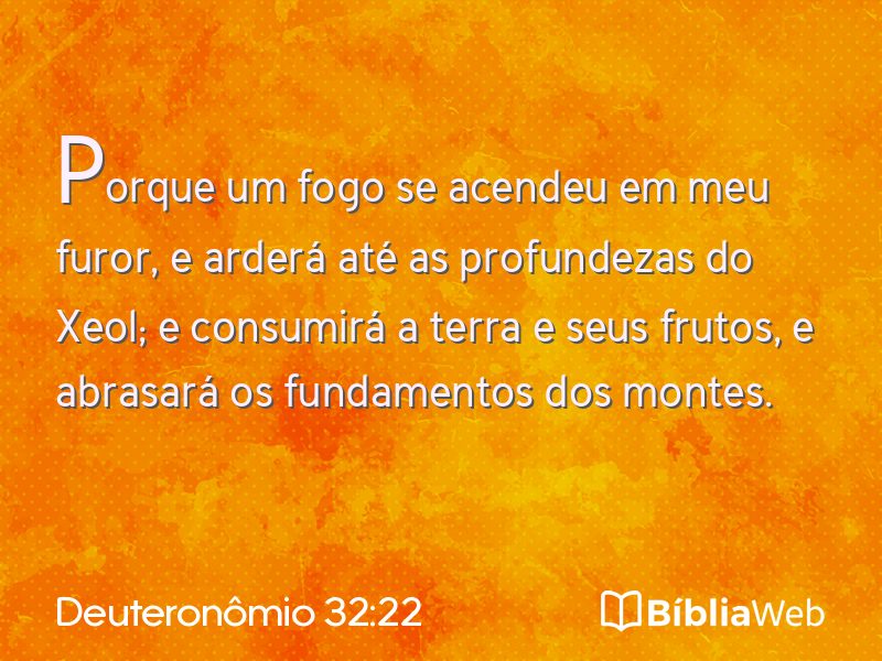 Deuteronômio 32:22 em imagem para compartilhar