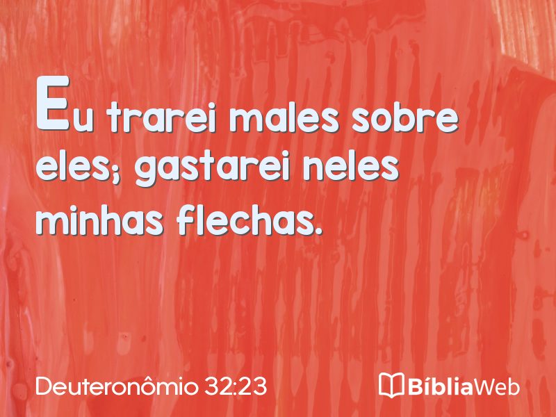 Deuteronômio 32:23 em imagem para compartilhar