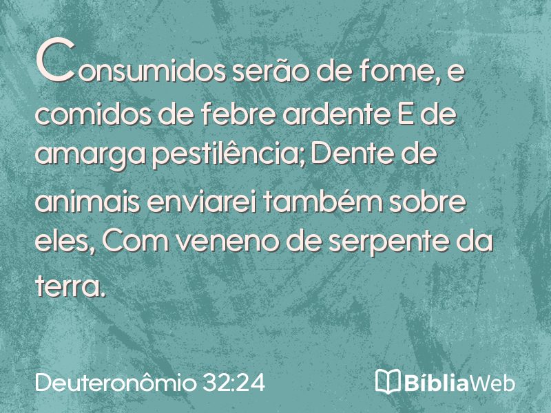 Deuteronômio 32:24 em imagem para compartilhar