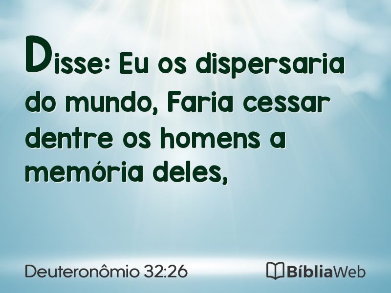 Deuteronômio 32:26 em imagem para compartilhar