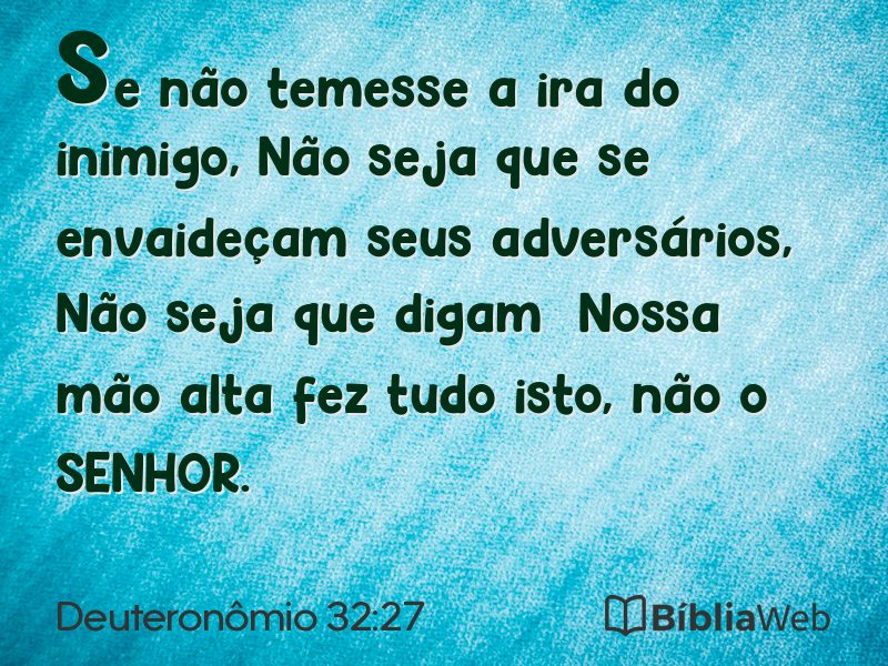 Deuteronômio 32:27 em imagem para compartilhar