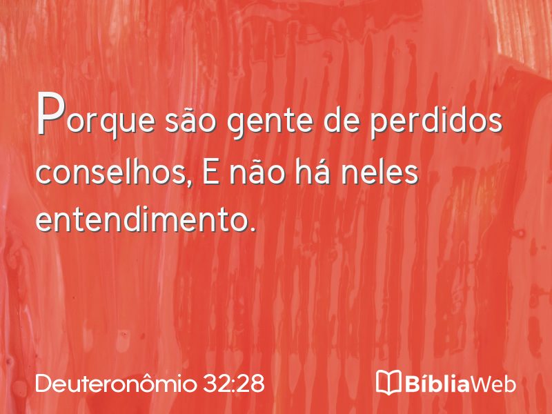 Deuteronômio 32:28 em imagem para compartilhar