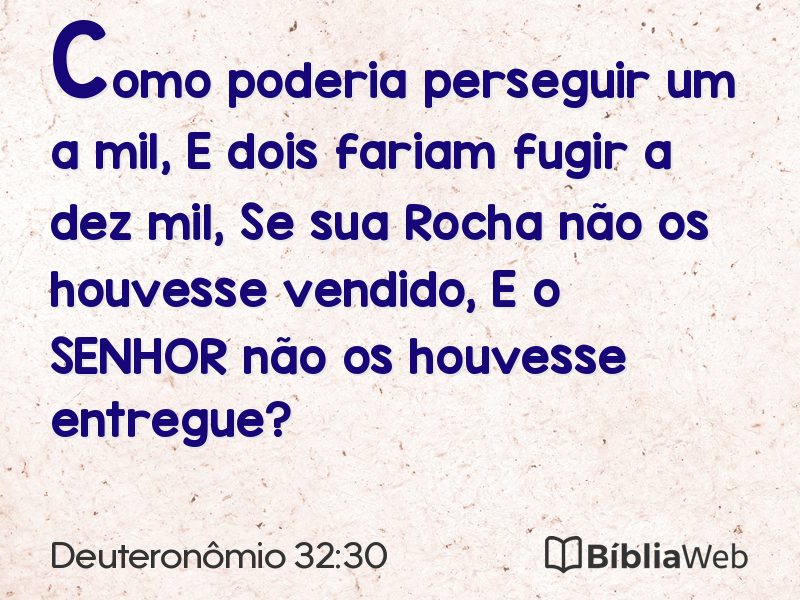 Deuteronômio 32:30 em imagem para compartilhar