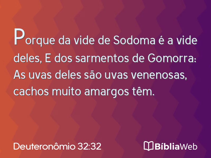 Deuteronômio 32:32 em imagem para compartilhar