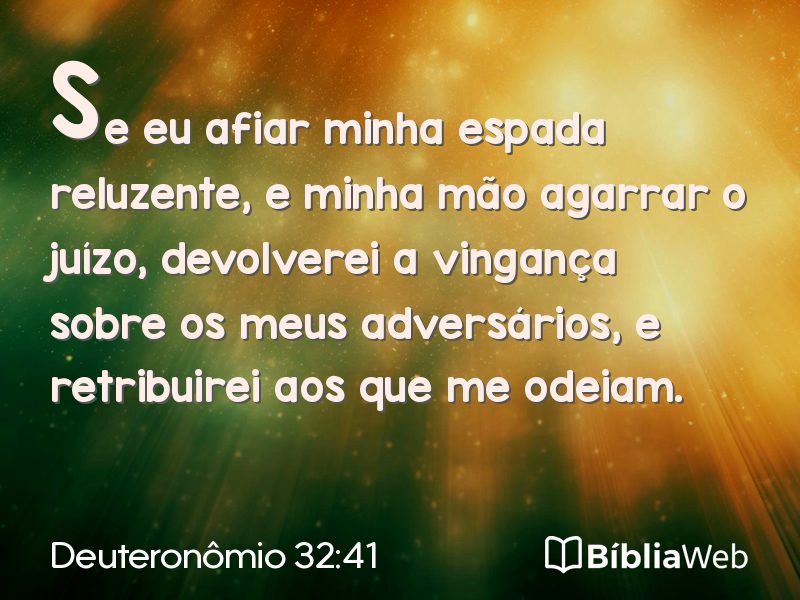 Deuteronômio 32:41 em imagem para compartilhar