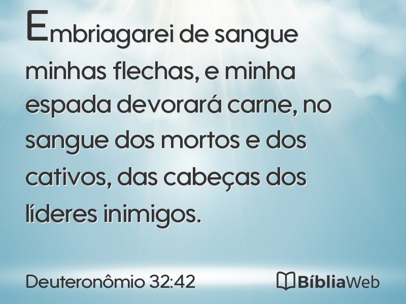 Deuteronômio 32:42 em imagem para compartilhar