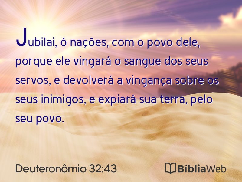 Deuteronômio 32:43 em imagem para compartilhar