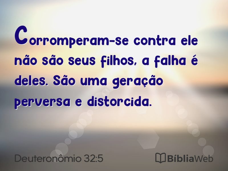 Deuteronômio 32:5 em imagem para compartilhar