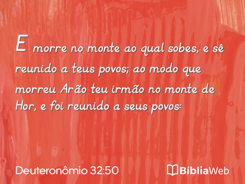 Deuteronômio 32:50 em imagem para compartilhar