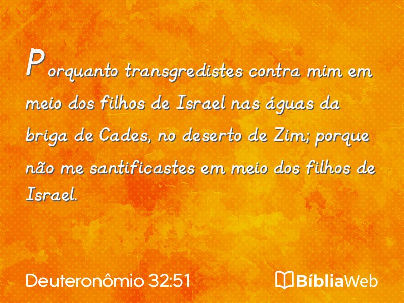 Deuteronômio 32:51 em imagem para compartilhar