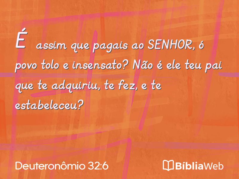 Deuteronômio 32:6 em imagem para compartilhar