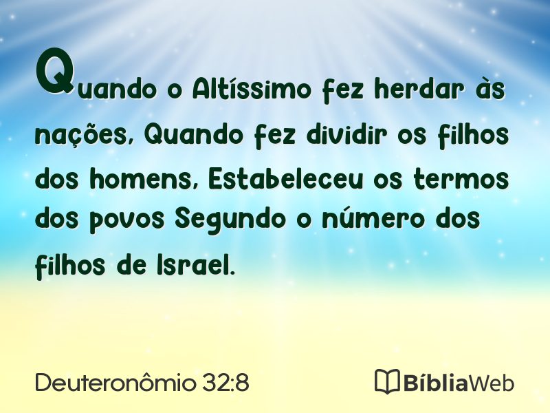 Deuteronômio 32:8 em imagem para compartilhar