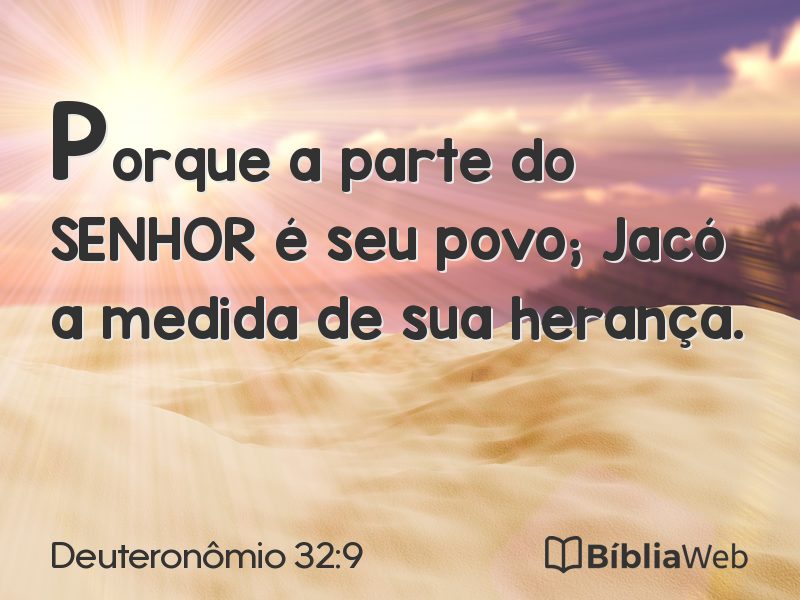 Deuteronômio 32:9 em imagem para compartilhar
