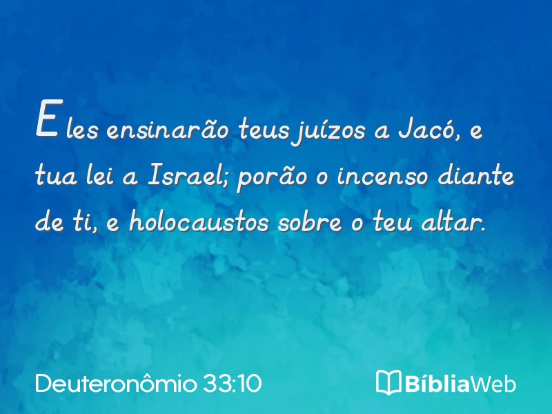 Deuteronômio 33:10 em imagem para compartilhar