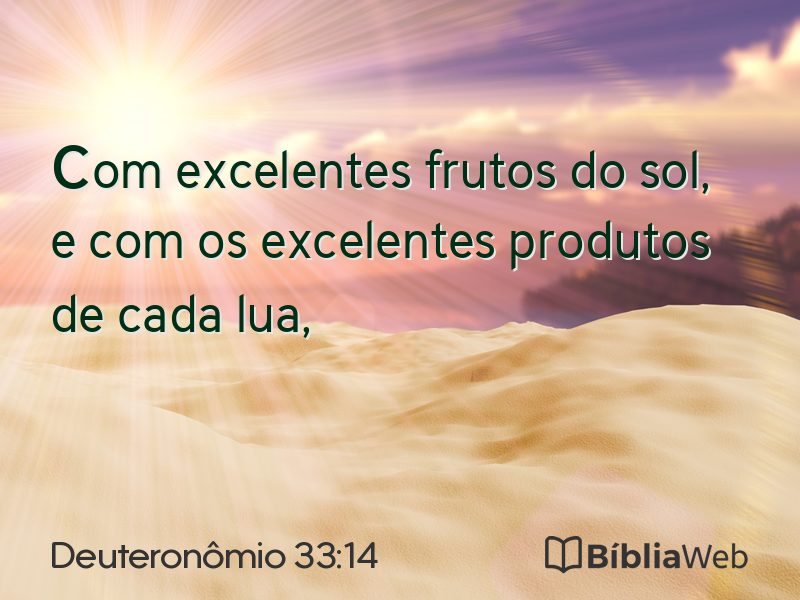 Deuteronômio 33:14 em imagem para compartilhar