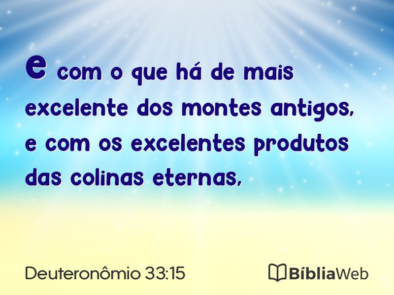 Deuteronômio 33:15 em imagem para compartilhar