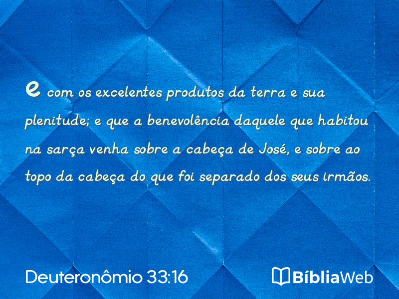 Deuteronômio 33:16 em imagem para compartilhar